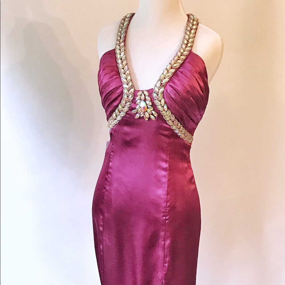 Clarisse Burgundy Dress NET size 0/2